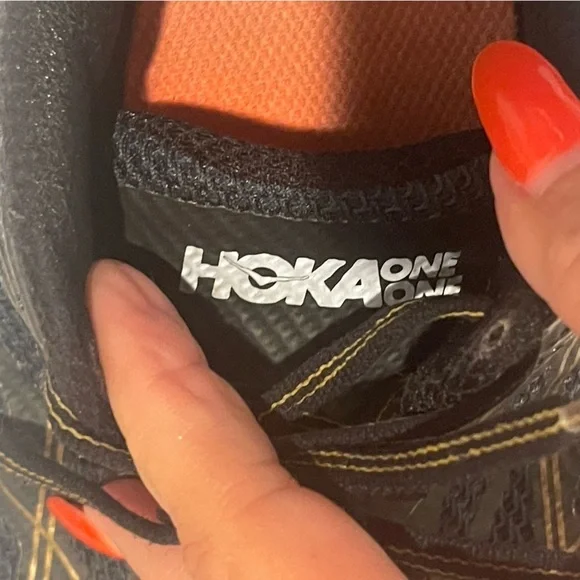 Hoka One One Running Race Clifton 3 Black & Gold Shoes Mens 10 - Picture 11 of 12